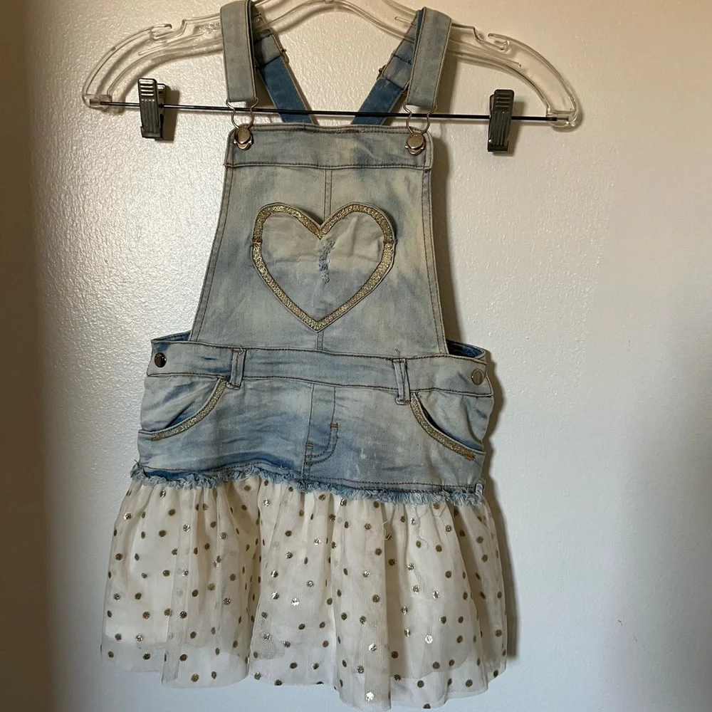 Mayoral Overall Dungaree tutu Dress size 7 - Picture 1 of 6